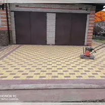 Укладка тротуарной плитки брусчатки, Минусинск